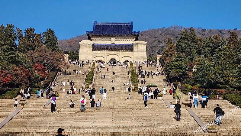 鐘山風景區中山陵台階與建築